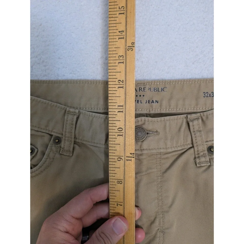 Banana Republic Travel Jeans Mens 32x32 Beige Athletic Fit‎ Stretch Denim Pants